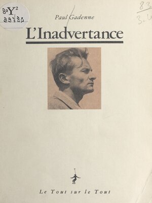 cover image of L'inadvertance